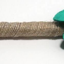 Burlap Wrapped Guest Book Pen with your choice of flower