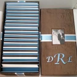 Wedding Guest Card Box w/Photo Inset & Monogram - (custom colors available)